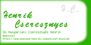henrik cseresznyes business card